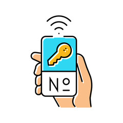 room key hospitality hotel color icon vector. room key hospitality hotel sign. isolated symbol illustration