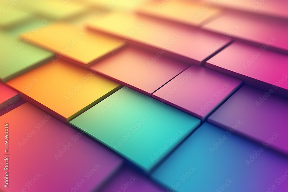 Poster abstract colorful overlapping squares background.