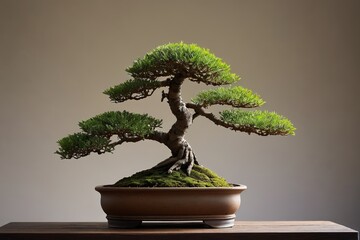 arafed bonsai tree in a pot on a table