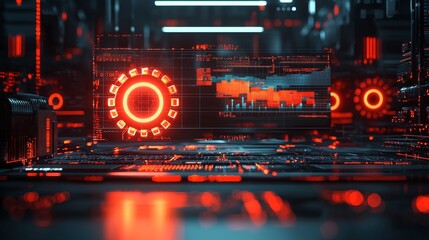 Digital transformation with interconnected gears, representing automation and efficiency, in a futuristic workspace, minimalist illustration graphic --chaos 20 --ar -v 6.1 Job ID: 