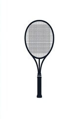 High-tech strategy projector for badminton, 3D glyph icon, detailed, white.