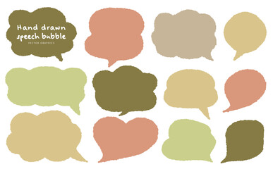 ナチュラルな手描き風の吹き出し集