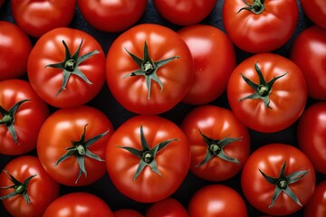 there are many tomatoes that are on the table together