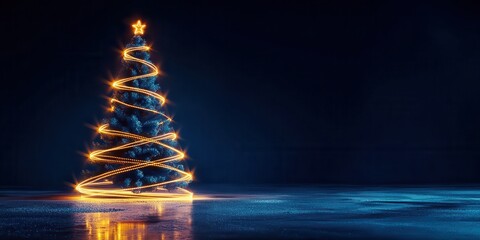 Heartfelt greetings elegantly displayed on a glowing ribbon, radiating warmth and joy.