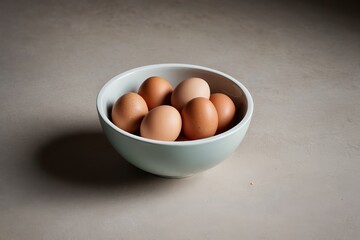 there are eggs in a bowl on a table