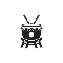 Vector of Taiko - Silhouette of Taiko - Taiko Illustration.