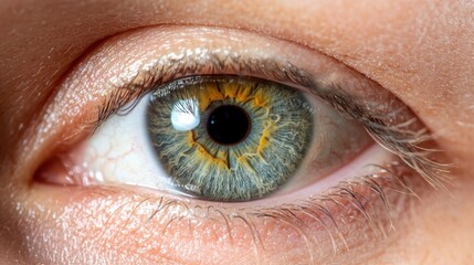 Fototapeta premium A close-up of an eye with a noticeable droop, highlighting the condition in a medical context.