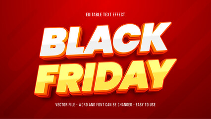 Super sale editable text effect, black friday sale text style effect