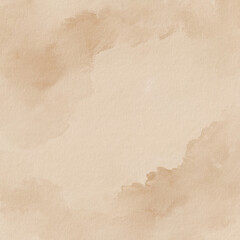 Vintage kraft paper with old texture with a slight blur of beige color blank space for banners or old-fashioned background for greetings,invitations.. The watercolor illustration is hand drawn