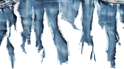Ripped Denim Texture: Close-up of frayed denim edges, perfect for adding a touch of ruggedness and authenticity to your design projects.  