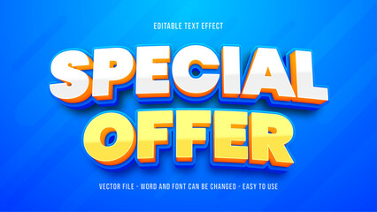 Special offer sale editable text effect, big sale text style effect