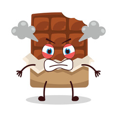 cute furious expression of sweet potato cartoon character