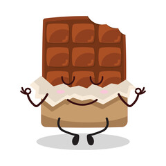 cute yoga expression of sweet potato cartoon character