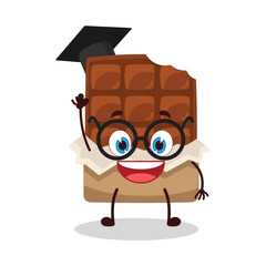 cute graduation college student expression of sweet potato cartoon character