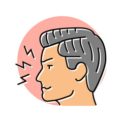 anxiety man disease color icon vector. anxiety man disease sign. isolated symbol illustration