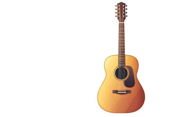 Naklejka premium acoustic guitar isolated on white