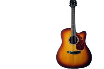 Obraz premium acoustic guitar isolated on white