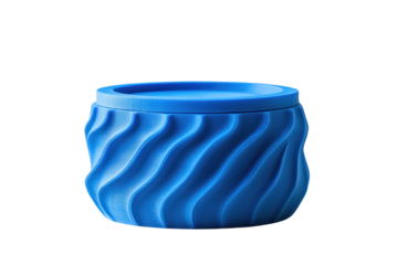 3D-printed food container, customizable and innovative design for unique food storage solutions isolated on transparent and white background.PNG image	