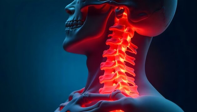 3d rendered illustration of a painful back