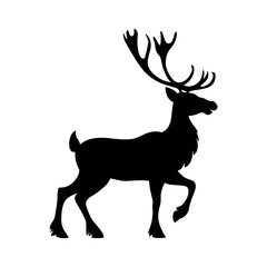 reindeer silhouette vector image 
