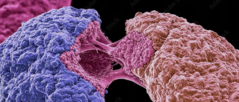 Poster microscopic view of cellular structures. ai.