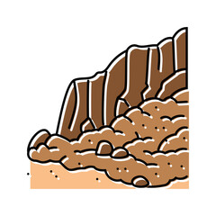 landslide weather natural phenomena color icon vector. landslide weather natural phenomena sign. isolated symbol illustration