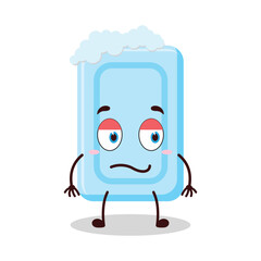 cute silent expression of soap cartoon character