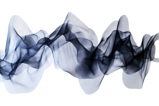 Abstract Smoke Wave: A mesmerizing abstract wave of smoke billows across the canvas, its wispy tendrils creating a dynamic and ethereal atmosphere.