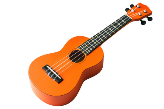 Orange Ukulele: A vibrant orange ukulele, a popular choice for beginners and seasoned musicians alike. The warm color and classic design evoke feelings of joy and creativity.