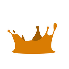 flat chocolate splash vector illustration 