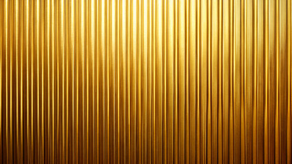 Fototapeta premium A smooth, polished golden surface with vertical lines, creating a luxurious and elegant appearance.