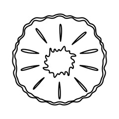 Pineapple segment line art style. Great for branding, food graphics, and summer themed projects