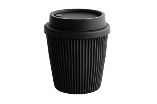 Portable coffee cup for travel, spill-proof and insulated for the perfect brew on the go isolated on transparent and white background.PNG image