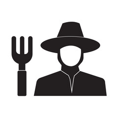 farmer icon illustration design template