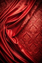 Red silk fabric luxurious background