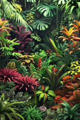 Obraz premium Exploring genetic diversity among plants in tropical rainforests a comprehensive study of flora and ecosystem interactions