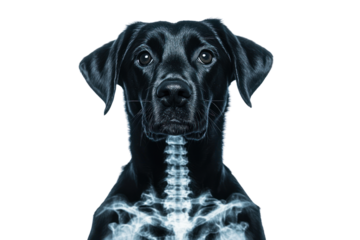 Black Labrador Dog X-Ray Overlay 