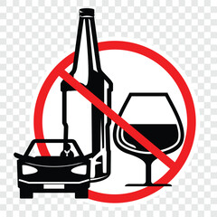  Don't drink and drive, sign vector