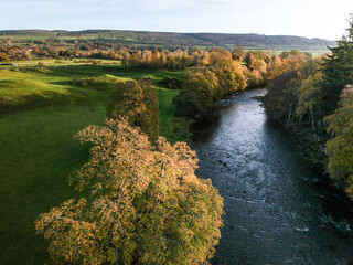 Fototapeta premium River in Autumn in countryside