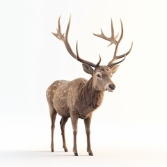 Naklejka premium Majestic Deer with Large Antlers