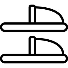Obraz premium slippers icon illustration design with outline