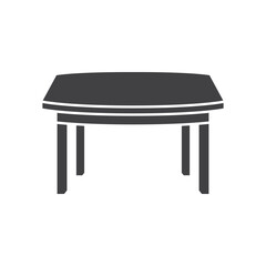 Table furniture icon in flat style. Wooden table vector illustration on isolated background. Dinner desk sign business concept.