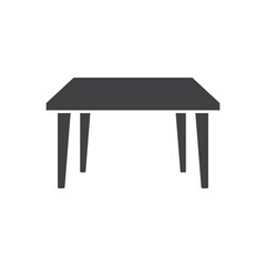 Table furniture icon in flat style. Wooden table vector illustration on isolated background. Dinner desk sign business concept.