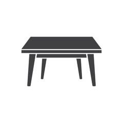 Table furniture icon in flat style. Wooden table vector illustration on isolated background. Dinner desk sign business concept.