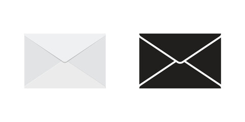 Envelope with letter icon in flat style. Email document vector illustration on isolated background. Postcard sign business concept.