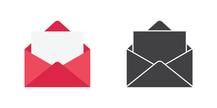 Envelope with letter icon in flat style. Email document vector illustration on isolated background. Postcard sign business concept.