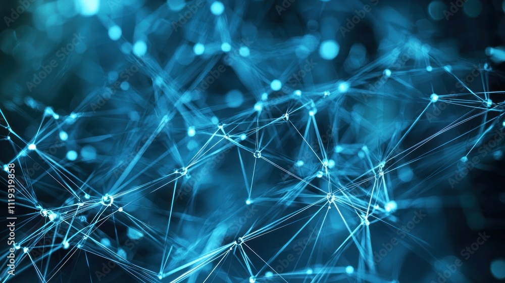 Aufkleber an abstract image of interconnected lines and nodes, symbolizing innovation and research progress