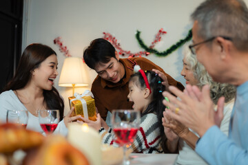 Family Holiday Dinner Celebration, spending happy time together on holidays.