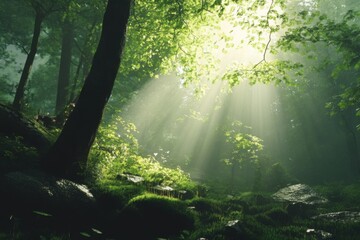 Obraz premium morning in the forest