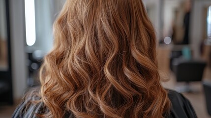 Beautiful, healthy hair showcased in a hair care or styling session